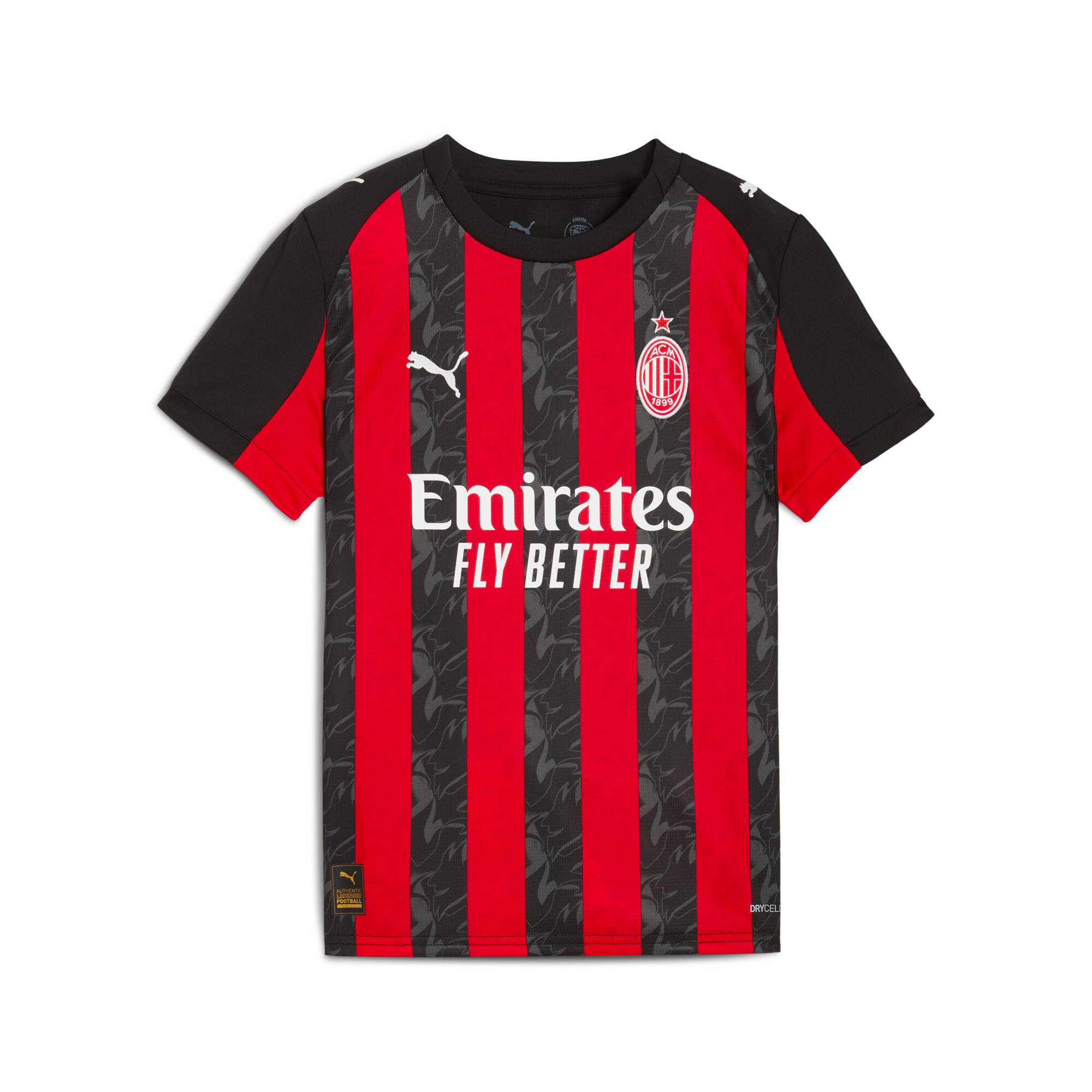 Trainingstop PUMA "ACM HOME JERSEY REPLICA JR", Kinder, Gr. 140, rot (for all time rot, puma schwarz), Web, Obermaterial: 100% Polyester, gemustert, regular fit normal, Rundhals, Tops Image