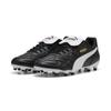 Fußballschuh PUMA "KING TOP FG/AG Fußballschuhe Erwachsene", Gr. 40.5, schwarz-weiß (schwarz, weiß gold), Obermaterial: Synthetik; Futter: Synthetik; Innensohle: Textil; Laufsohle: Synthetik, Schuhe