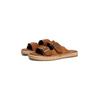 Pantolette TOMMY HILFIGER "FLEX JUTTE HILFIGER SUEDE SANDAL", Herren, Gr. 41, braun, Veloursleder, modisch, Schuhe, Sommerschuh, Schlupfschuh mit verstellbaren Schnallen