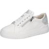 Plateausneaker WALDLÄUFER "H-TAMIRA", Damen, Gr. 6 (39), silber (weiß, silberfarben), Nappaleder, Nubukleder, kontrastfarbene Details, casual, Schuhe, Schnürschuh, Halbschuh, Komfortschuh, bequeme H-Weite