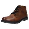 Schnürboots BUGATTI, Herren, Gr. 46, braun (cognac), Leder, used, casual, Schuhe, Boots, Herrenschuh, Stiefelette mit seitlichem Logo-Branding