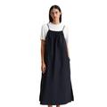 Maxikleid MARC O'POLO DENIM "aus Organic-Cotton-Mix", Damen, Gr. XL, Normalgrößen, blau (blau depths), Obermaterial: 80% Baumwolle, 20% Polyamid, unifarben, relaxed fit wadenlang, ohne Ärmel paspeliert, Kleider