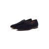 Slipper TOMMY HILFIGER "HILFIGER FLEXIBLE SUEDE LOAFER", Herren, Gr. 40, blau (dunkelblau), Veloursleder, unifarben, elegant, Schuhe, Blockabsatz, Loafer, Businsesschuh, Abendschuh mit Logoflag