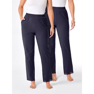Jogginghose FEEL GOOD, Damen, Gr. 24/25, Kurzgrößen, blau (marine), 100% Baumwolle, unifarben, Hosen Image