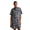 Hemdblusenkleid MARC O'POLO, Damen, Gr. 32, N-Gr, multi, muted blau, Web, Obermaterial: 100% Baumwolle, casual, relaxed fit knieumspielend, Kurzarm, Kleider, mit Allover Print, mit Unterkleid