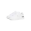 Keilsneaker TOMMY HILFIGER "TH FASHION COURT SNEAKER", Damen, Gr. 36, weiß, Nappaleder, sportlich, Schuhe, Freizeitschuh, Halbschuh, Schnürer mit goldfarbenen Details