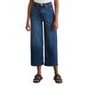 Weite Jeans MARC O'POLO "aus Organic-Cotton-Mix-Stretch", Damen, Gr. 25, Länge 32, authentic schwarz sea blau wash, Obermaterial: 90% Baumwolle, 9% Polyester, 1% Elasthan, unifarben, casual, weit knöchellang, Jeans