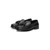 Slipper TOMMY HILFIGER "HILFIGER TASSEL LTH LOAFER", Herren, Gr. 43, schwarz, Leder, unifarben, elegant, Schuhe, Blockabsatz, Mokassin, Businessschuh mit modischer Quasten