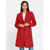 Wollmantel HEINE, Damen, Gr. 42, rot, 80% Wolle, 20% Polyamid, unifarben, unifarben mit Farbeinsatz, unifarben mit Farbeinsätzen, Mäntel