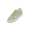 Sneaker MARC O'POLO "aus hochwertigem Rindleder", Damen, Gr. 36, smooth sage, silber metallic, Obermaterial: 100% Leder, unifarben, Schuhe
