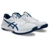 Hallenschuh ASICS "GEL-ROCKET 12", Gr. 45, weiß (weiß, mako blau), Synthetik, sportlich, Schuhe