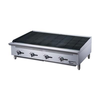 Dukers DCCB48 48" Gas Charbroiler w/ Cast Iron Grates - Convertible, Stainless Steel, Gas Type: Convertible