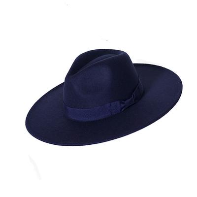 Unsex Soft Fedora Hat Jazz Hat Fashion Bow Top Hat Top Large Brim Jazz Soft Fedora Hat