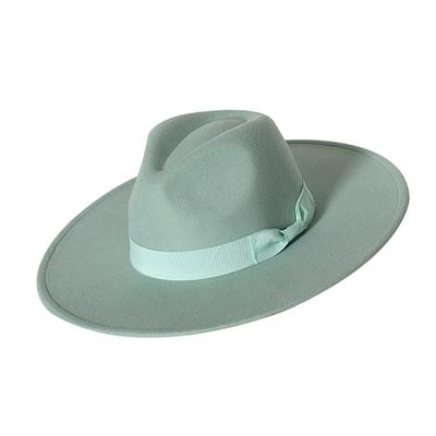 Unsex Soft Fedora Hat Jazz Hat Fashion Bow Top Hat Top Large Brim Jazz Soft Fedora Hat