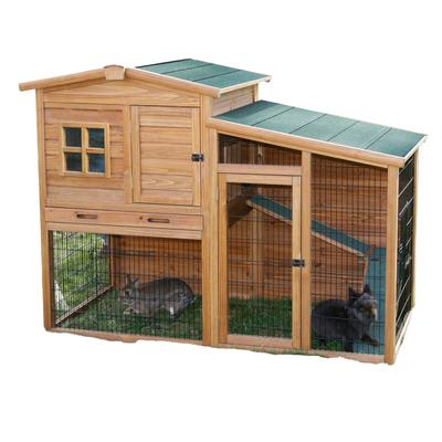 Kerbl Pet Kleintierstall Fortuna inkl.Freigehege - 220x115x75cm (2 Pakete*) Kleintier
