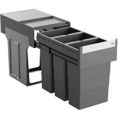 Mülleimer Küche, Einbau ab 40cm Schrank, 3x 8 l Mülltrennung - Hailo Image