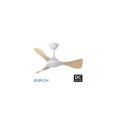 Fabrilamp - dc Deckenventilator 'Caimán', dimmbar mit Fernbedienung (36W 3CCT 3600lm), weiß und Image