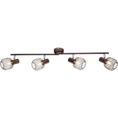 Deckenleuchte Wohnzimmer Spotleiste braun Esszimmerleuchte verstellbar, Metall bronze, Gitter Image