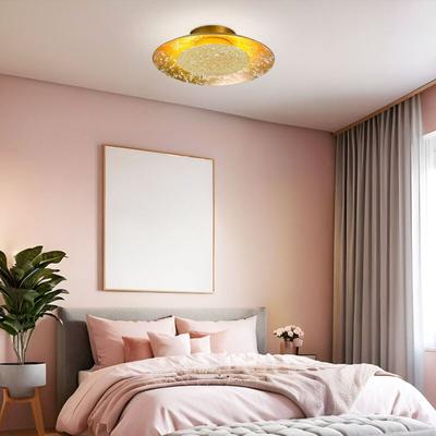 Nino Leuchten - Deckenleuchte goldfarben led Deckenlampe Wohnzimmerleuchte rund Schlafzimmerlampe, Image