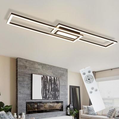 GBLY Deckenlampe LED Deckenleuchte Dimmbar - 50W Wohnzimmerlampe Schwarz mit Fernbedienung Modern Image
