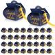 Glavatrix 40 Pcs Graduation Cap Gift Box Graduation Party Favors Candy Box Treat Box with Tassel Table Centerpieces Class of 2025 Grad Decorations (Blue)