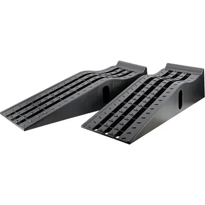 50515 6" Lift Car Ramp 6,500 Lbs Capacity Per Pair 3,250 Lbs Per Ramp, 2- Pack , Black