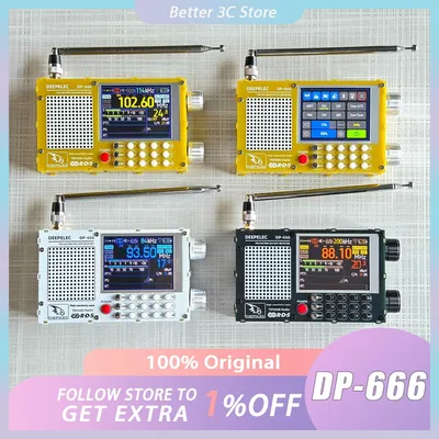 New Deepelec DP-666 Radio High Sensitivity Full Band FM AM LW/MW/SW/OIRT/FM DSP Radio Custom 2.8" IPS Touchscreen Wireless