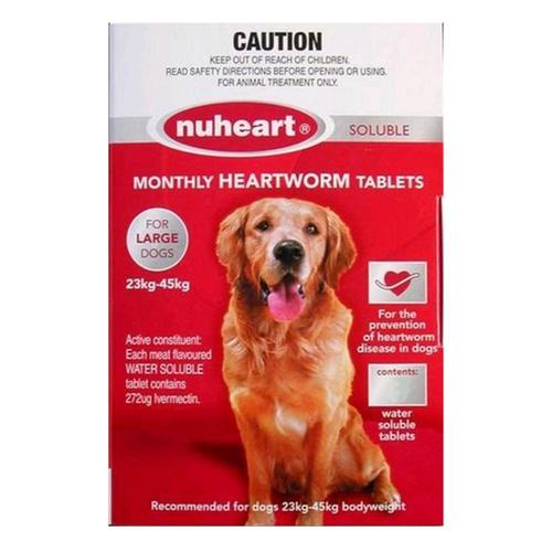 Nuheart - Générique Heartgard Plus Pour Grands Chiens 51-100lbs (Rouge) 12 Comprimés