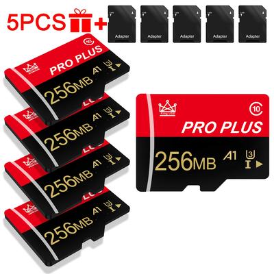 TEMU 5pcs Memory Card 16gb 8gb 4gb 2gb 1gb With Adapter, Memory Card 512mb 256mb 128mb 64mb, U3 C10 A1 Tf Card For Tablet/camera/phone