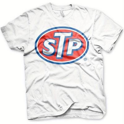 TEMU [ Branding] T-shirt - Casual White Cotton Tee With & Blue Graphic, Short Sleeves, Round Neck - Machine Washable For Image