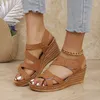 Sommer Frauen Schuhe Sandalen Offene spitze Wanderschuhe Weiche Damen Schuhe Keil Frauen Schuh Party