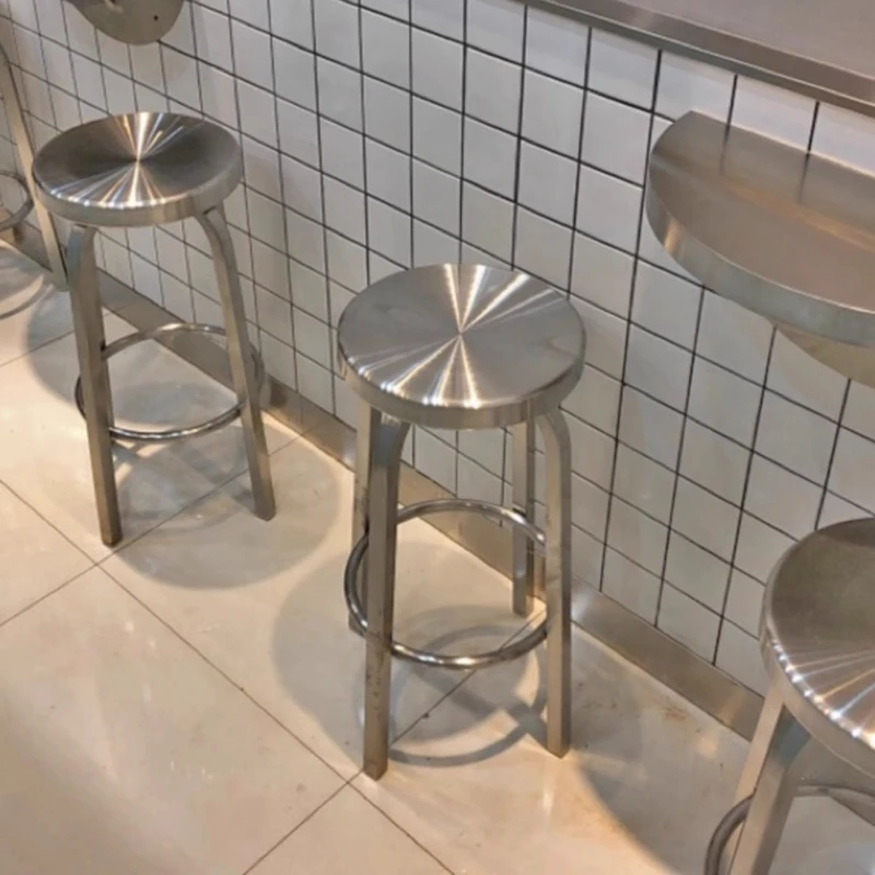 Moderner Barhocker aus Edelstahl 304, Theke, Café-Stuhl, industrieller Frühstückshocker, Retro-Pub, hochwertiger Barhocker