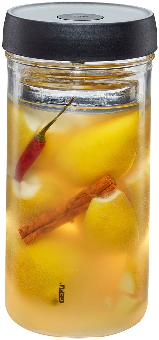 Fermentationsglas GEFU "NATIVO", transparent, H:23,5, Lebensmittelaufbewahrungsbehälter, Innovatives Ferment Vent System für optimalen Gärprozess. Image