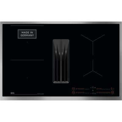 AEG Kochfeld mit Dunstabzug "TH84CB0FRB", schwarz, B:79,6cm H:23cm T:51,6cm, Kochfelder, 4 individuell einstellbare Kochzonenregle