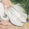 High Heels Hochzeit Schuhe Frauen 2023 Neue Frauen Schuhe Beige Echtes Leder Spitz Professionelle