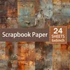 24 Blatt 15,2 cm große Vintage Do Old Rusty Iron Cracked Background Vintage Grunge Journal Planning