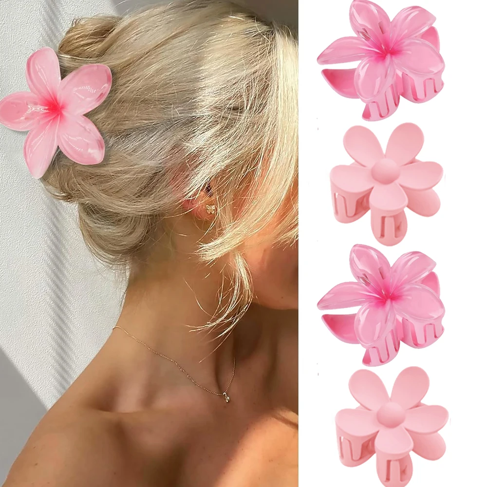 Blumenkrallen-Clips, Gänseblümchen-Clips für Frauen, matte große Krallen-Clips, starker Halt, Kieferklemmen, Haar-Accessoires für dickes Haar Image