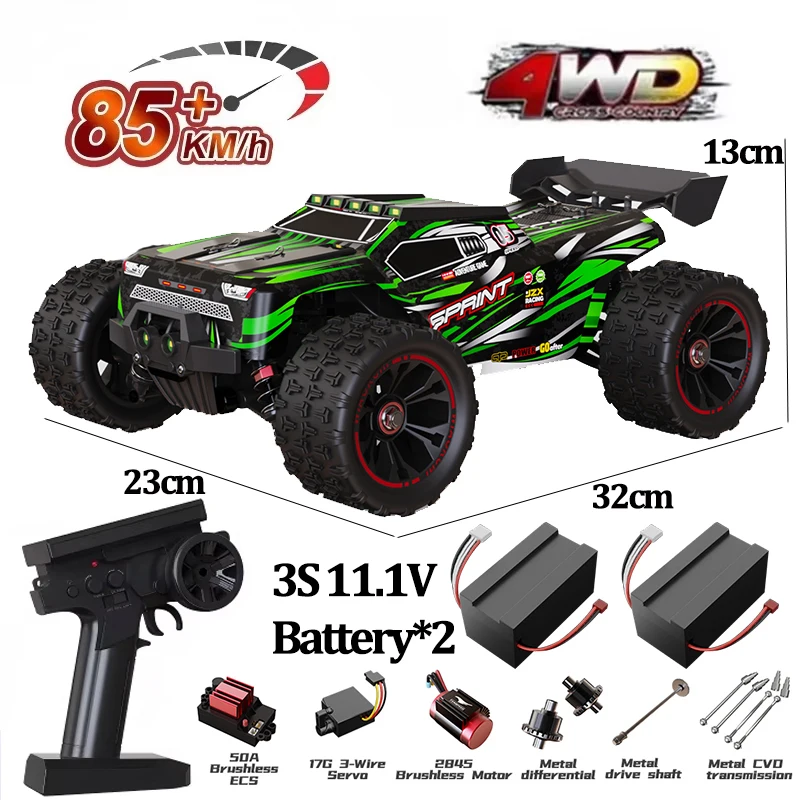9522PRO 85 KM/H voiture RC haute vitesse sans brosse quatre roues motrices tout-terrain dérive 1:16 voiture de course professionnelle 9522 50 KM/H jouet pour garçon