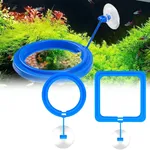 Anneau flottant d'alimentation pour poissons, Station d'aquarium à cercle carré avec ventouse,