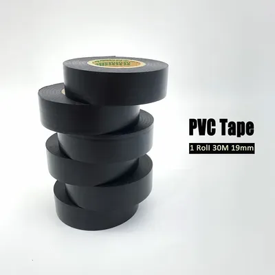 30M Industrial Black PVC Insulation Tape - Heat Resistant -10°C to 105°C Flexible Waterproof- for Electrical & Automotive Use