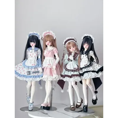 BJD Doll Clothes For 1/4 MSD MDD Doll Accessories White Black Blue Pink Skirt Set Doll Dress Up Gift Diy Clothes(No Doll)