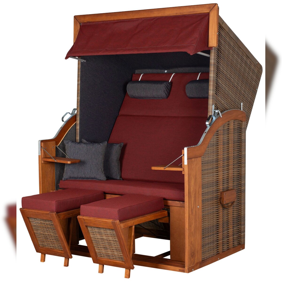 Mr. Deko Strandkorb Tinnum Pinie - PE griseum - Modell 575 Image