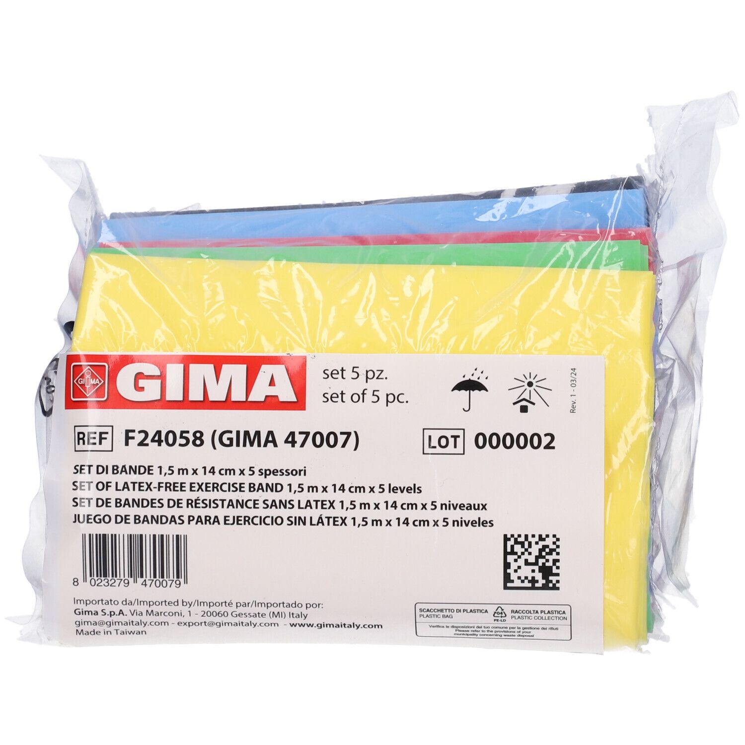 GIMA Set Di Bande 1,5 M X 14 Cm 5 Spessori pz Altro