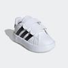 Klettschuh ADIDAS SPORTSWEAR "GRAND COURT 2.0 KIDS", Gr. 20, schwarz-weiß (cloud weiß, core schwarz, cloud weiß), Synthetik, sportlich, Schuhe, Design auf den Spuren des adidas Superstar, für Kinder