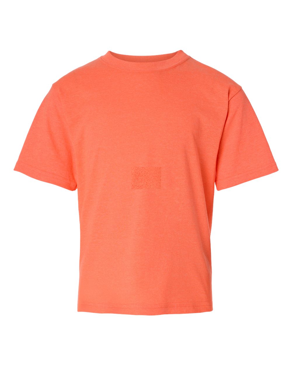 M&O MO4850 Youth Gold Soft Touch T-Shirt in Heather Coral size Medium | Cotton 4850