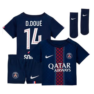 PSG Nike Stadium Mini-Heimsausrüstung 2025-26 - Baby mit Aufdruck D. Doué 14 Image