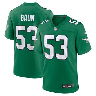 Philadelphia Eagles Nike Ersatz-Spieltrikot – Kellygrün – Zack Baun – Herren Image