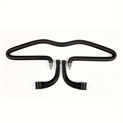 TEMU 1pc Car-mounted Clothes Hanger, Multifunctional Backseat Storage Hanger, Great For Self-driving Trips, Stainless Steel Clothes Hanger For Inside The Car. Image