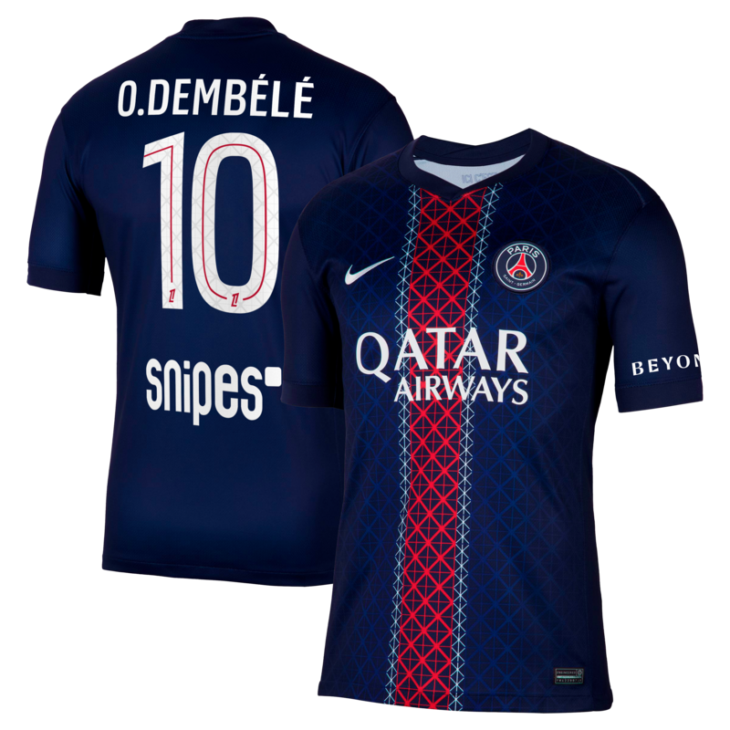 Maillot Domicile Stadium PSG Nike 25/26 avec flocage O. Dembélé 10