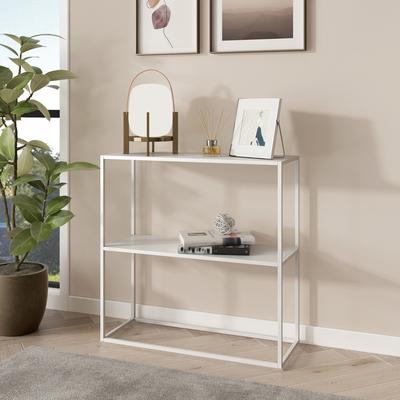 TEMU Console Table Strömstad Side Table With Storage 80 X 80 X 26 Table Made Of Steel Storage Shelf For Living Room Bedroom Hallway Entrance In Colors Image